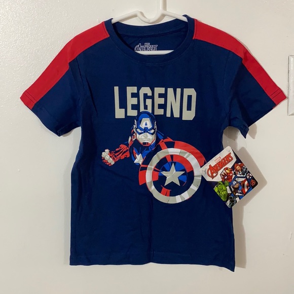 Marvel Other - NWT Marvel Captain America Legend boys cotton short sleeve tee size 6